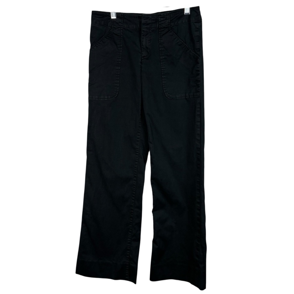 Banana Republic Martin Chino Low Rise Y2K Straight Leg Pants Black Patch Pockets